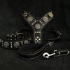 Bestia Dog Gear Genuine Leather Dog Collar - Silver