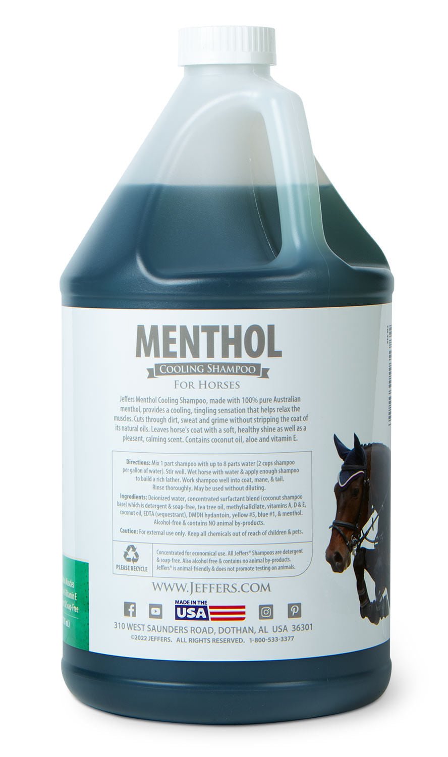 Jeffers Equine Menthol Cooling Shampoo for Horses