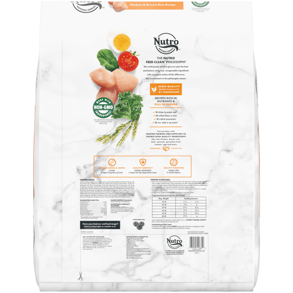 Nutro Natural Choice Senior Chicken & Brown Rice Dry Dog Food (30lb)
