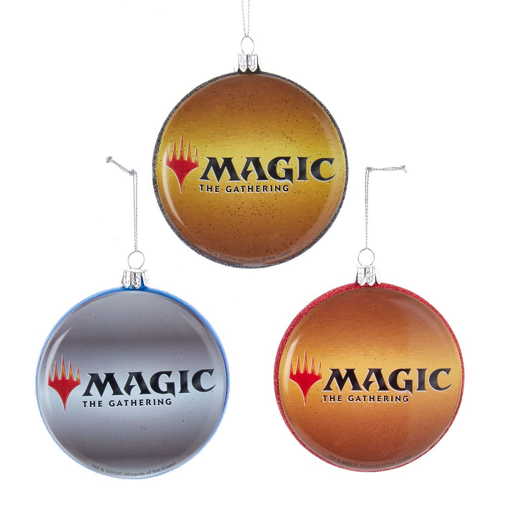 Kurt Adler 100Mm Magic The Gathering Discs, 3-Piece Set
