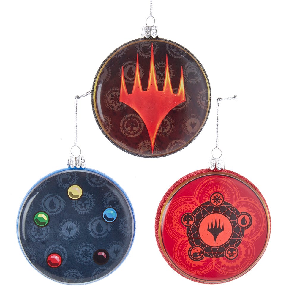 Kurt Adler 100MM Magic The GatheringR Discs, 3-Piece Set