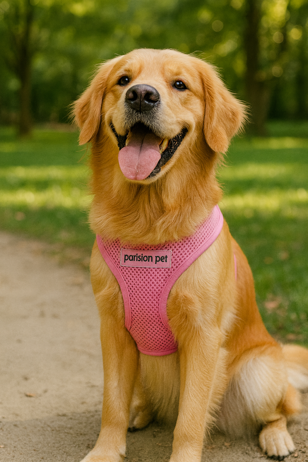 Parisian Pet Freedom Harness for Dogs & Cats  Soft, Lightweight Adjustable Dog Harness in Pink