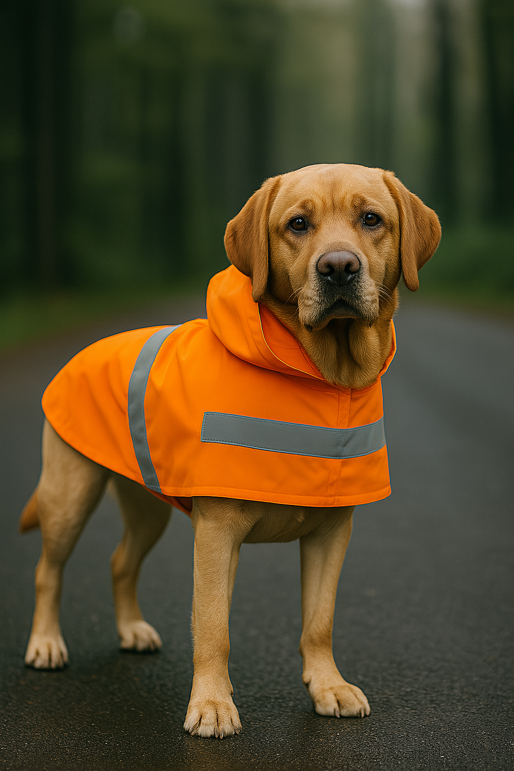 Parisian Pet Orange Raincoat for Dogs & Cats, Waterproof Pet Outerwear, Dog Raincoat for Rain, Pet Rain Protection, Orange