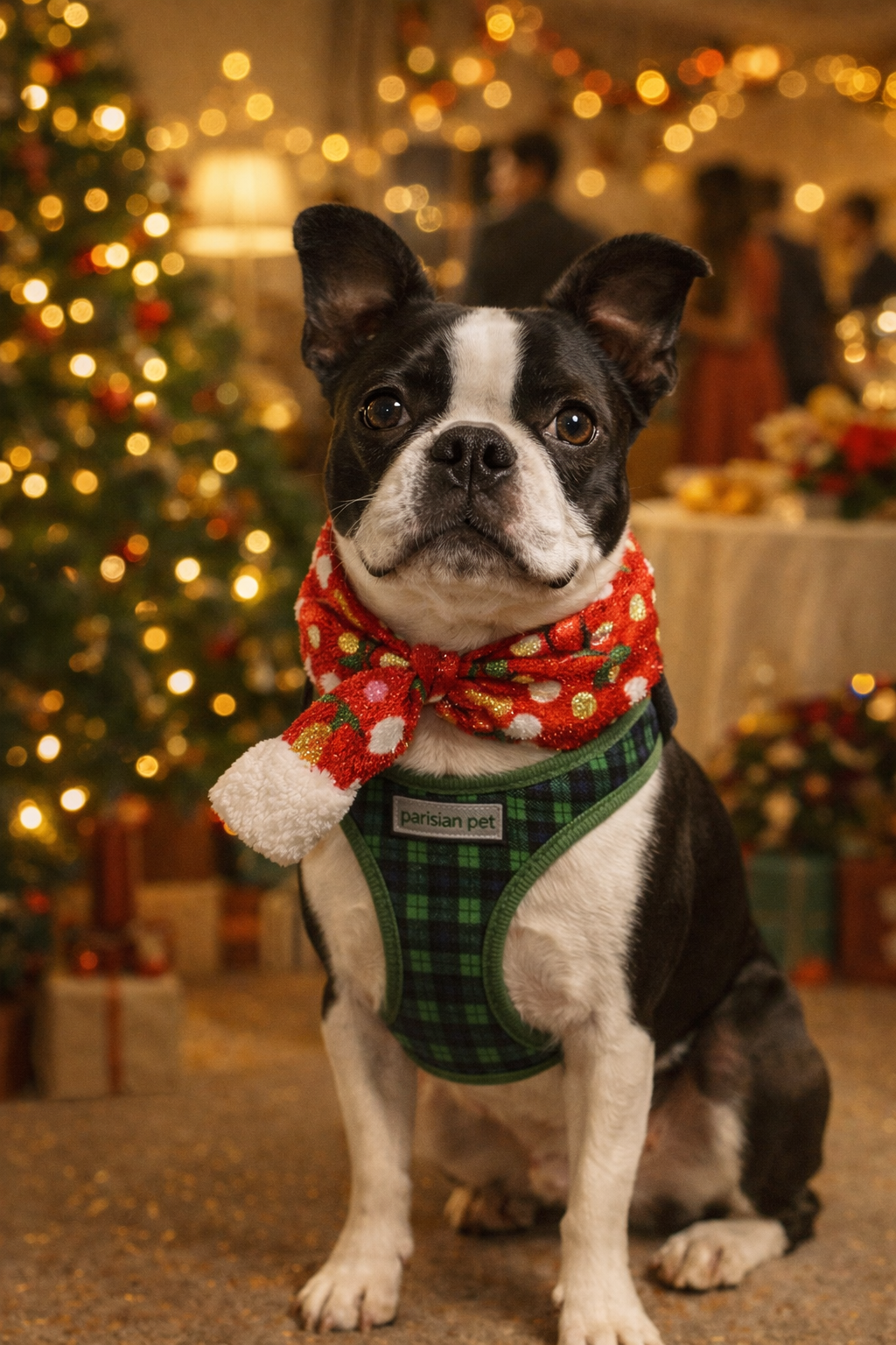 Parisian Pet Freedom Harness Scottish-Green & Blue