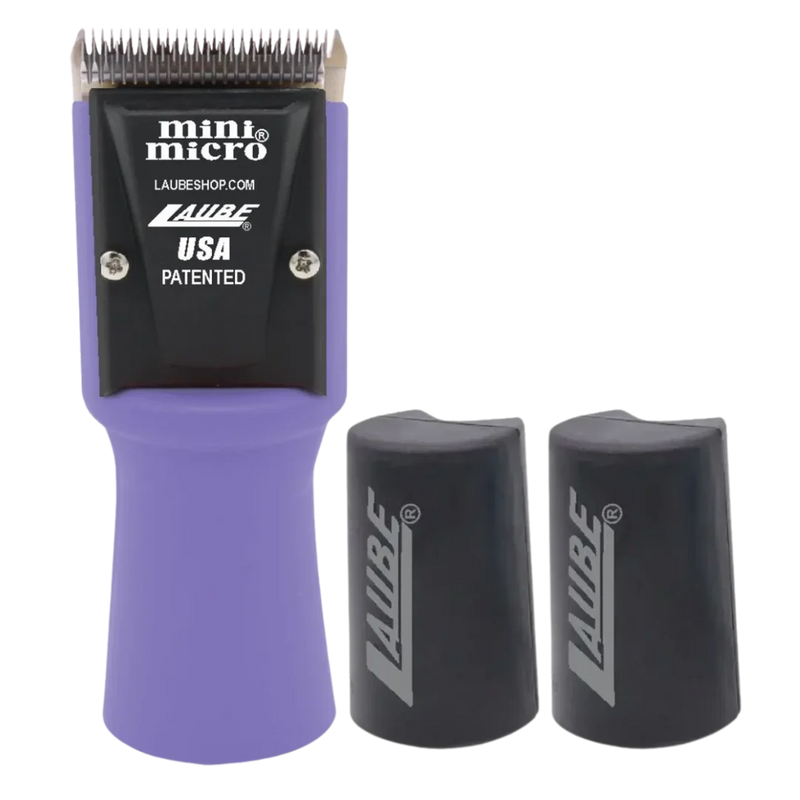 Mini Micro Cordless 2 Speed Clipper Purple with Two Batteries by Laube