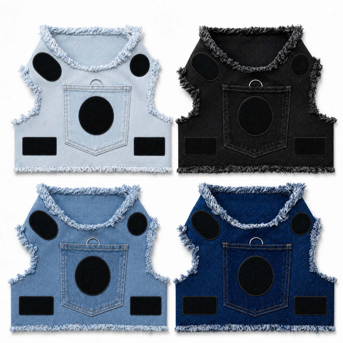 Heads or Tails Pup Mix & Match Denim Dog Harness