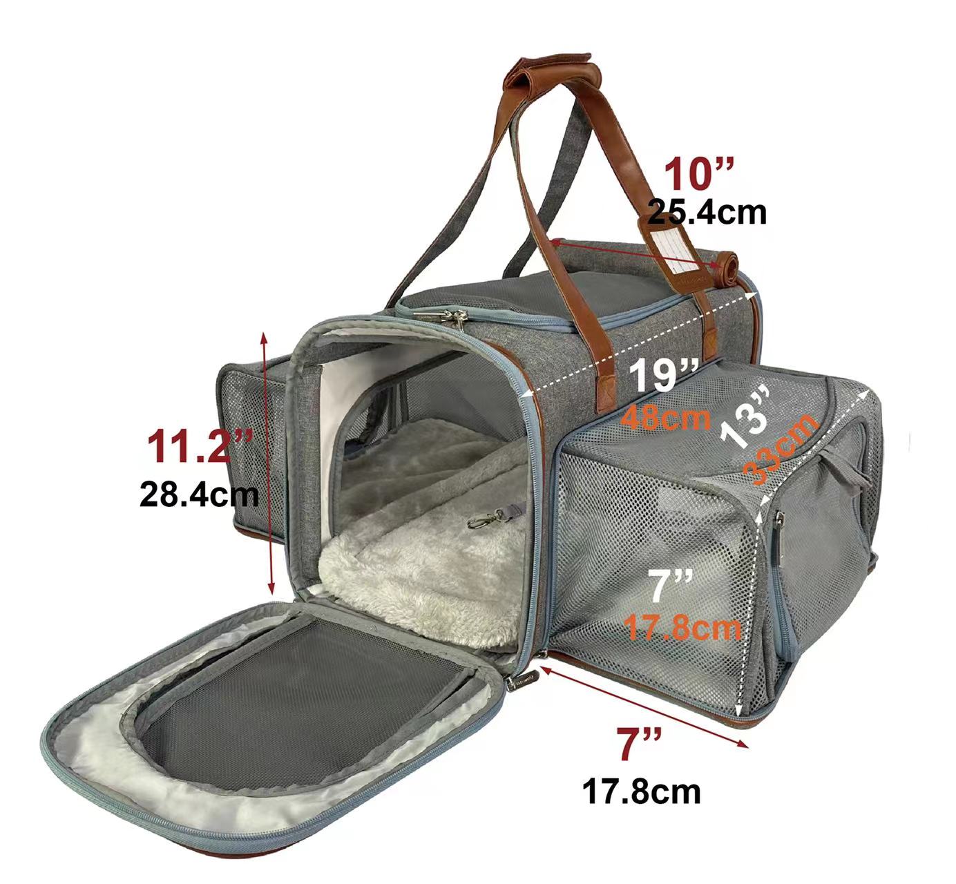 Mr. Peanuts Gold Series Big Apple XL Size Airline Compliant Double Expandable Pet Carrier 