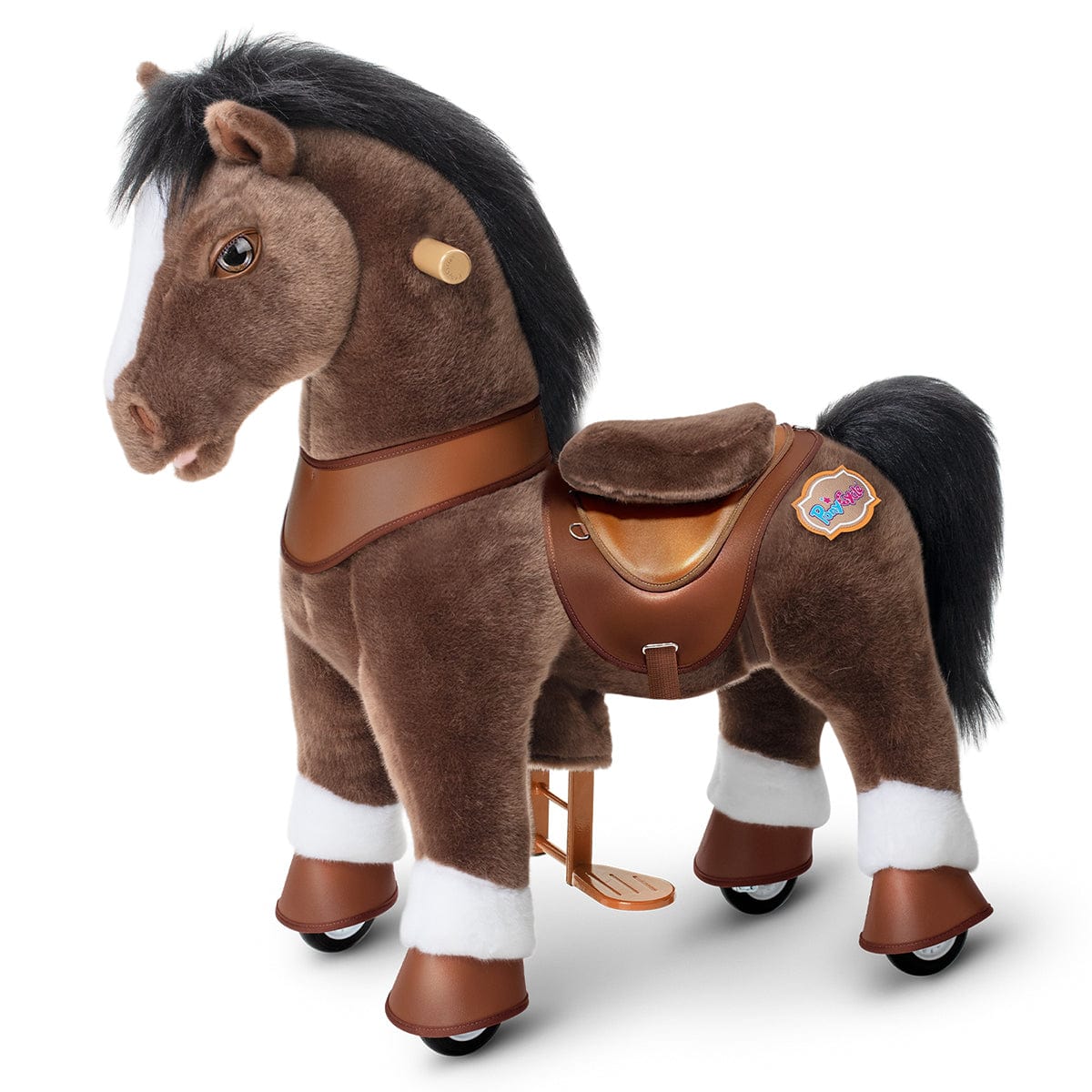 Model Y Chocolate Brown Horse Rideable Toy for Age 3-4