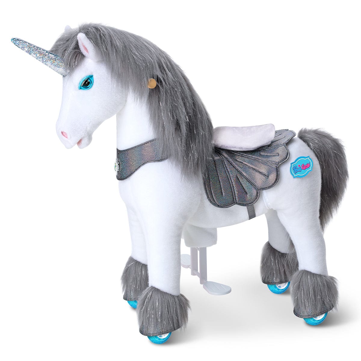 Model Y Grey Unicorn Rideable Toy for Age 4-7