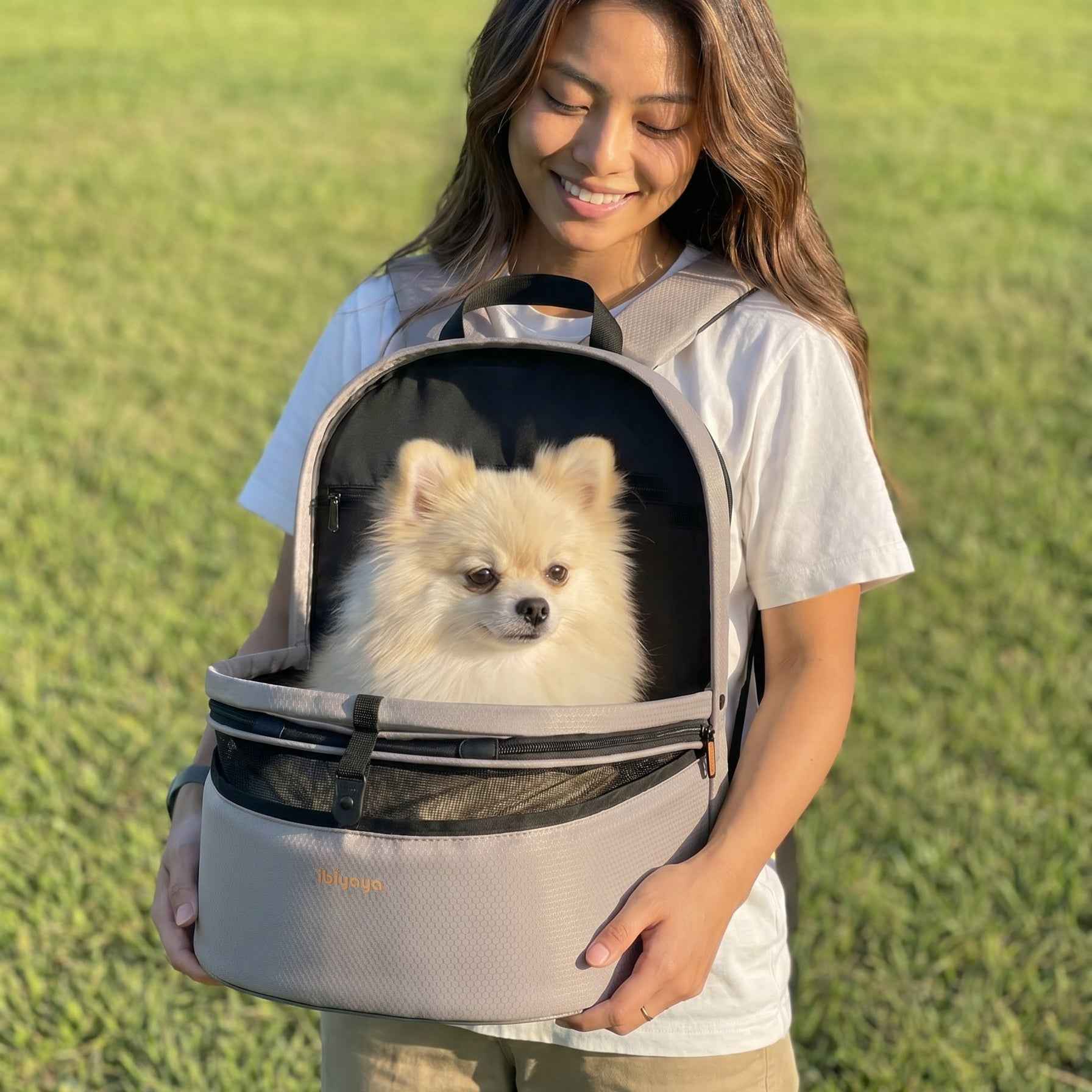 ibiyaya Panorama Zipper-Free Pet Carrier Backpack