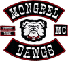 Mongrel Dawg 6 Piece EMBROIDERY Patch (4")