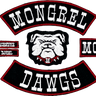 Mongrel Dawg 6 Piece EMBROIDERY Patch (6)