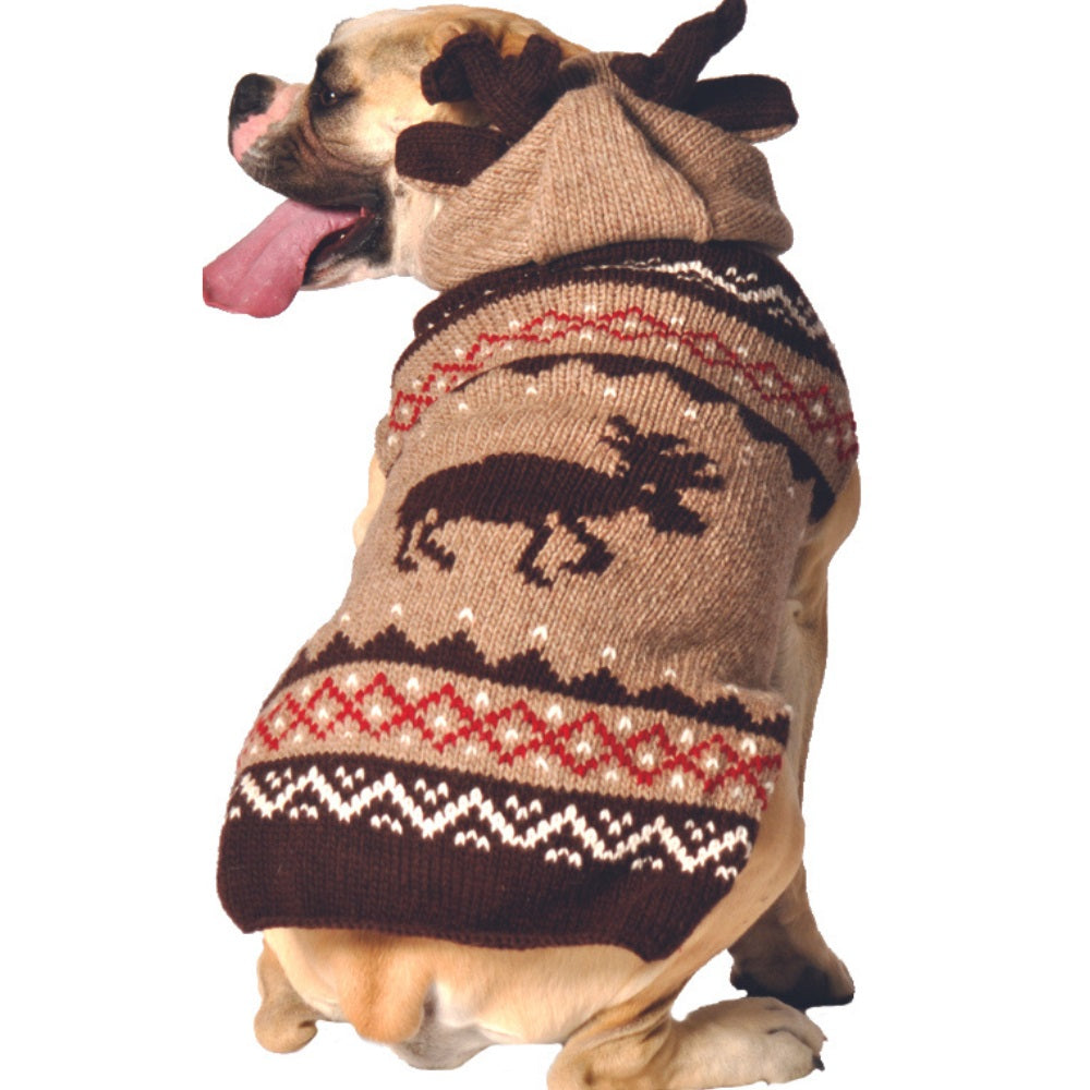 Chilly Dog Moosey Hoodie Dog Sweater