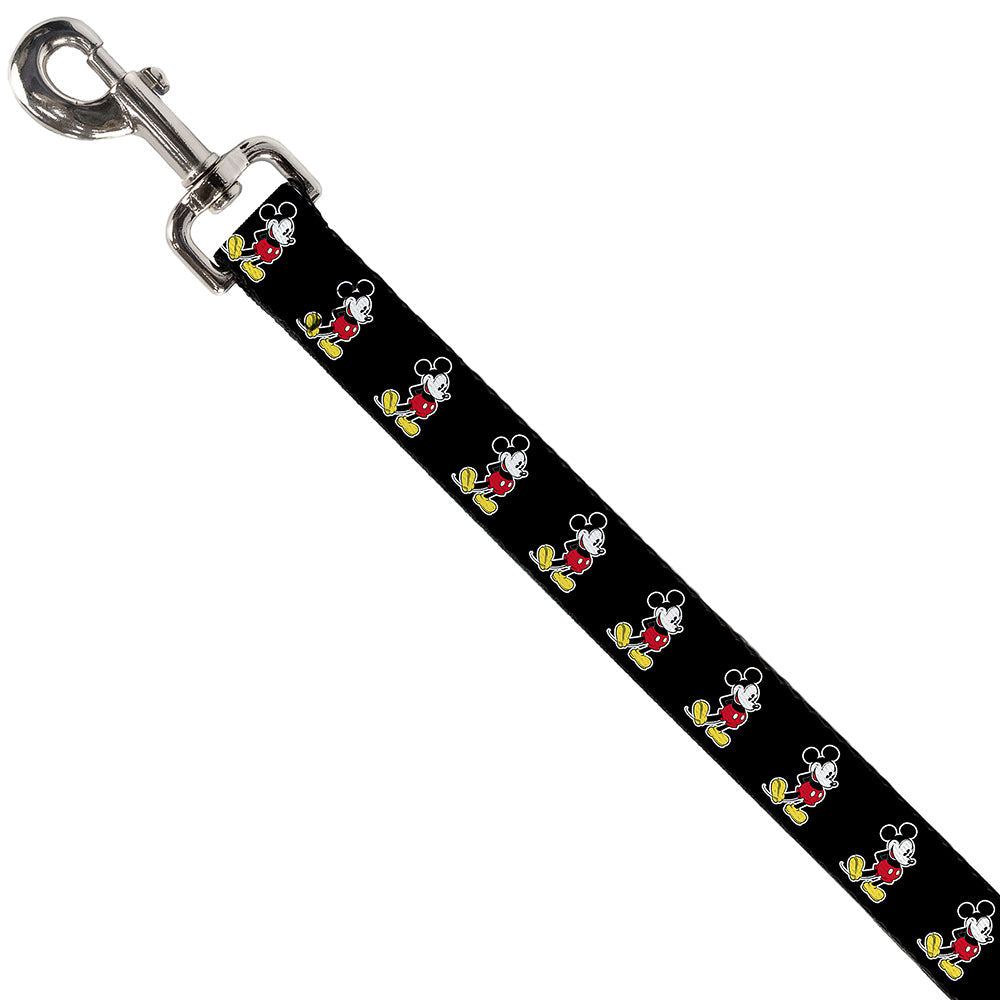 Dog Leash - Classic Mickey Mouse Pose Black