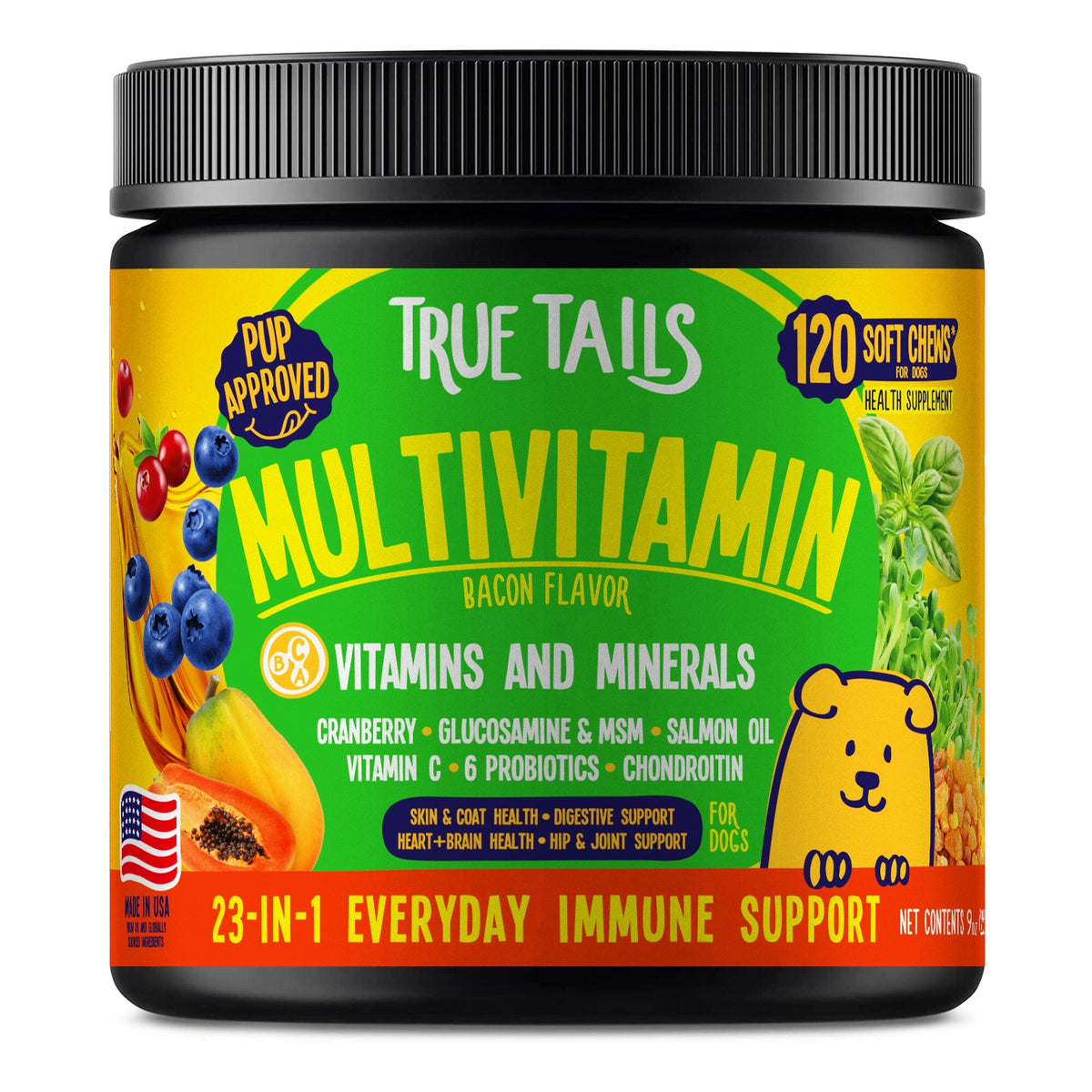 True Tails Multivitamin Dog Chews, 120 Count, 9 oz