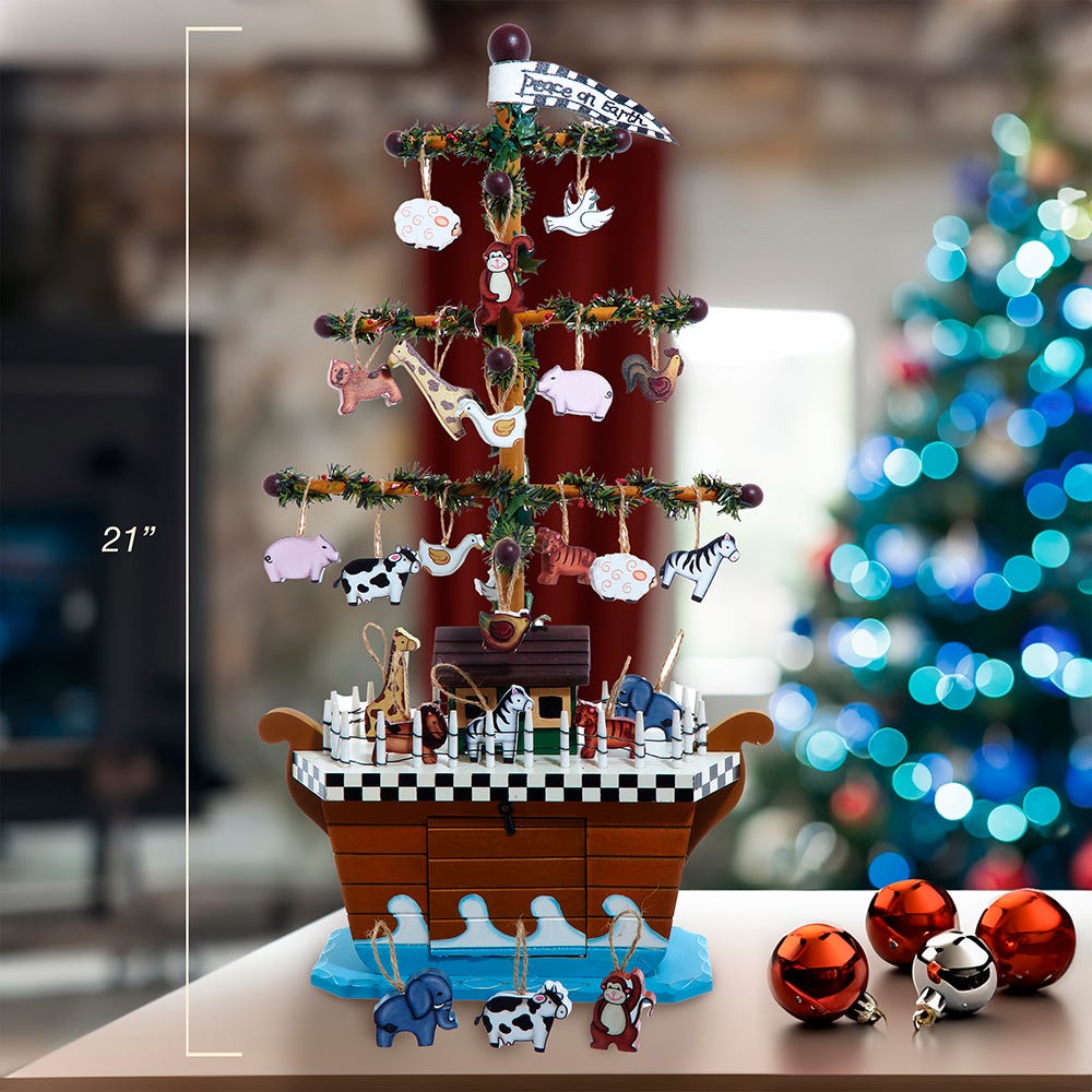 Kurt Adler 21-Inch Noahs Ark Table Piece