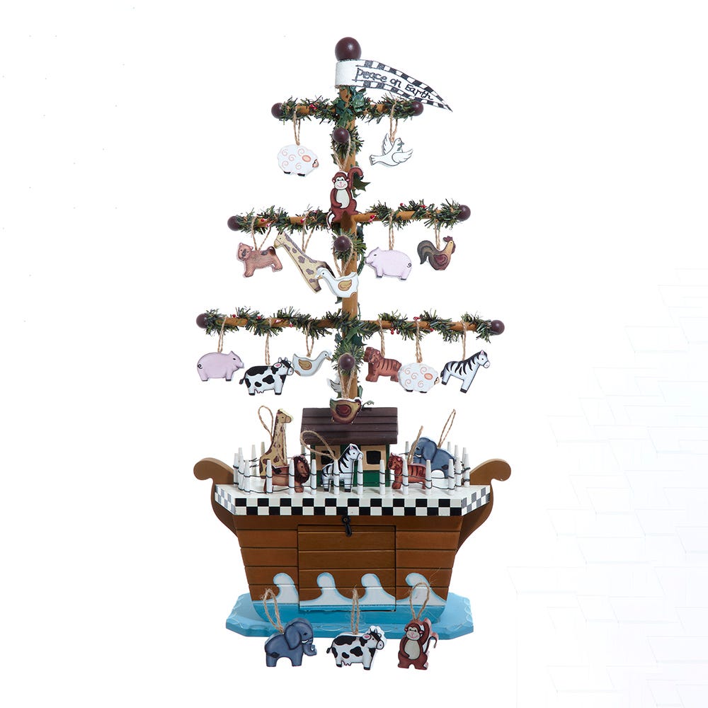 Kurt Adler 21-Inch Noahs Ark Table Piece