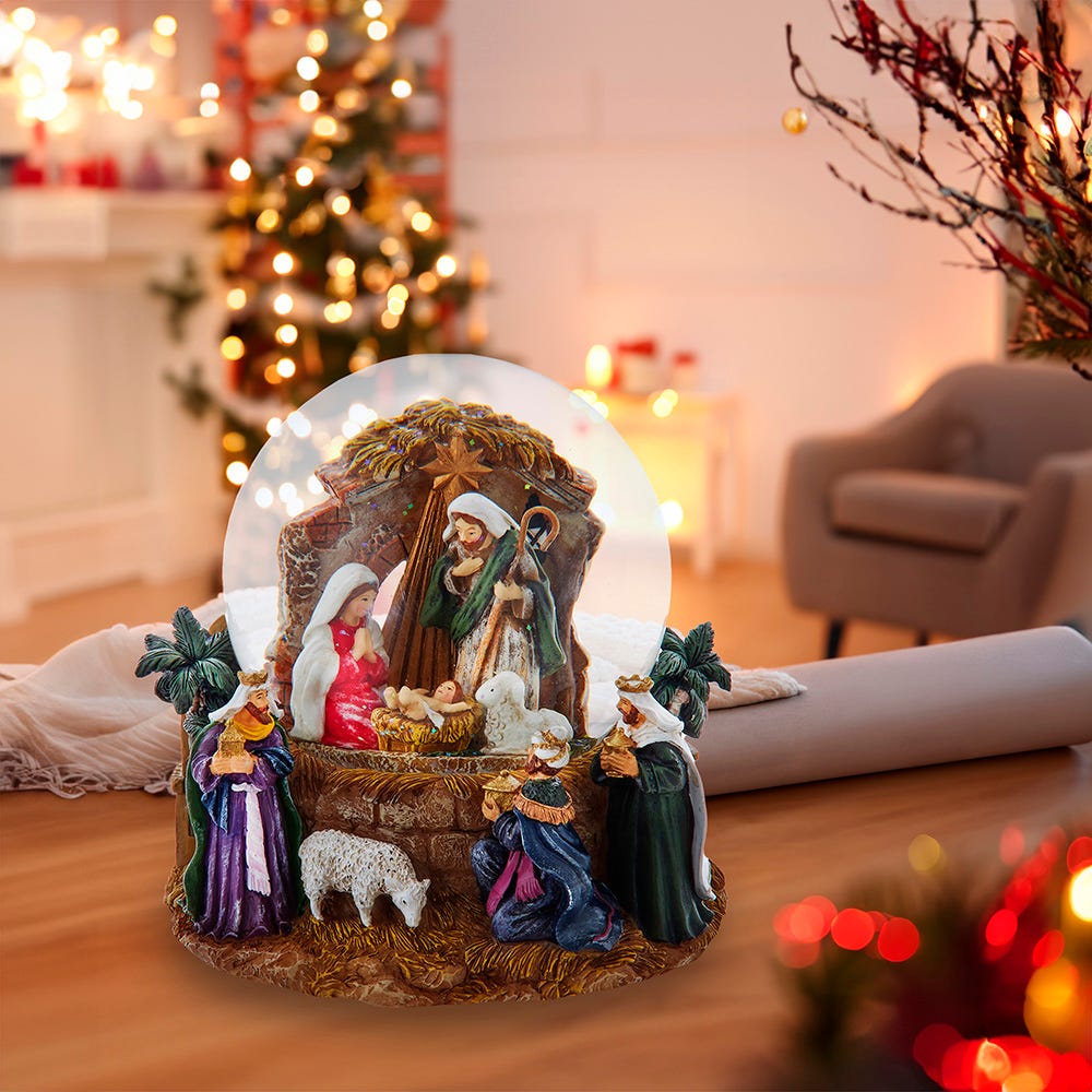 Kurt Adler 120mm Musical Nativity Water Globe