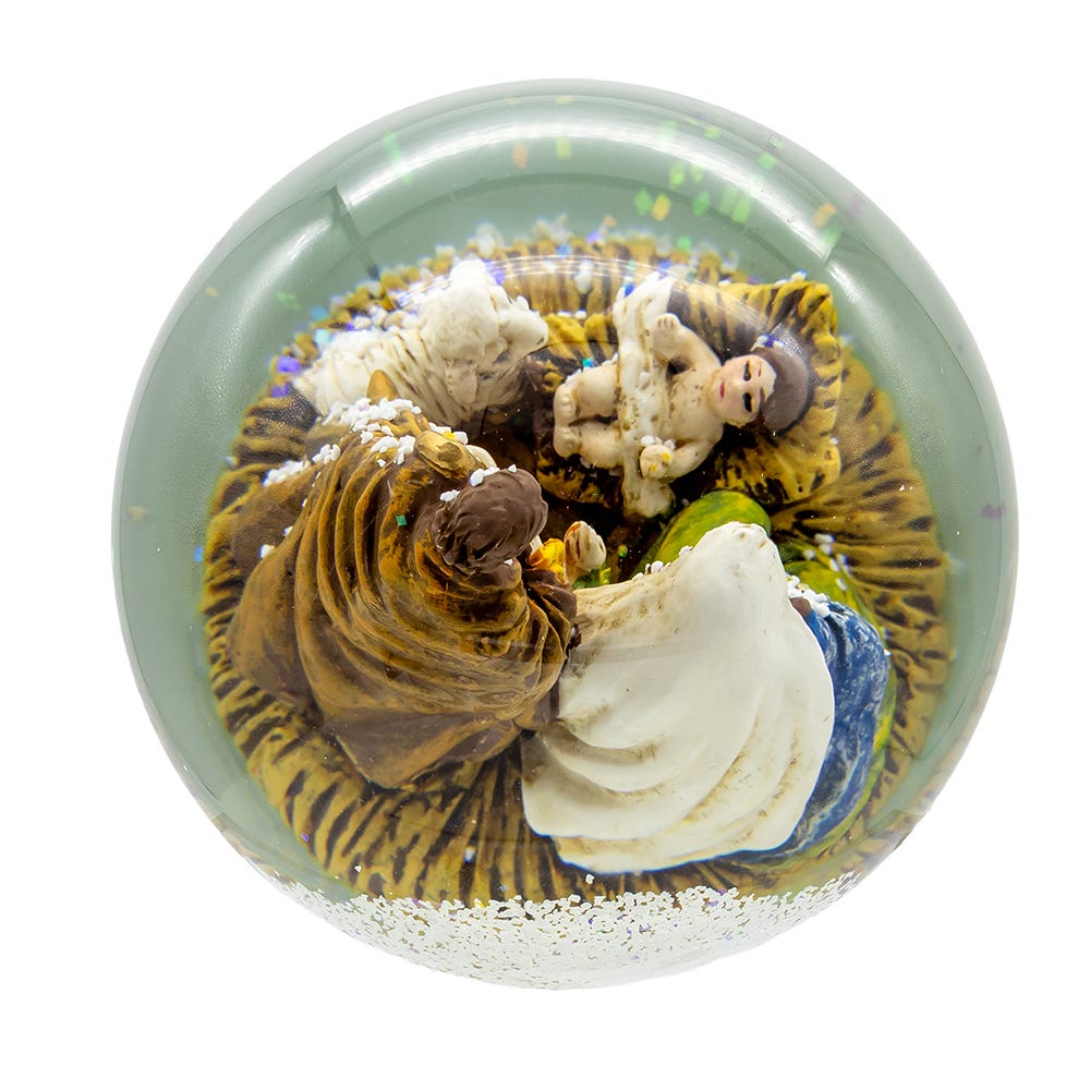 Kurt Adler 100MM Wind-Up Musical Nativity Scene Water Globe.
