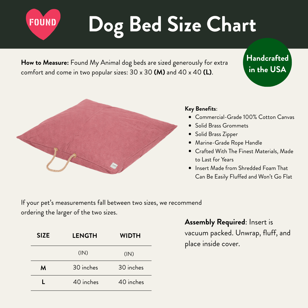 Nantucket Waxed Cotton Canvas Dog Bed