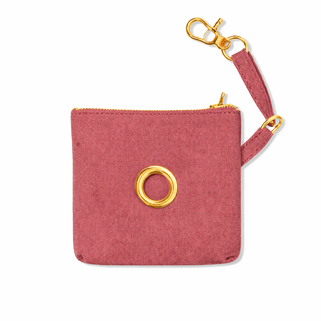 Rust Cotton Canvas Poop Bag Pouch