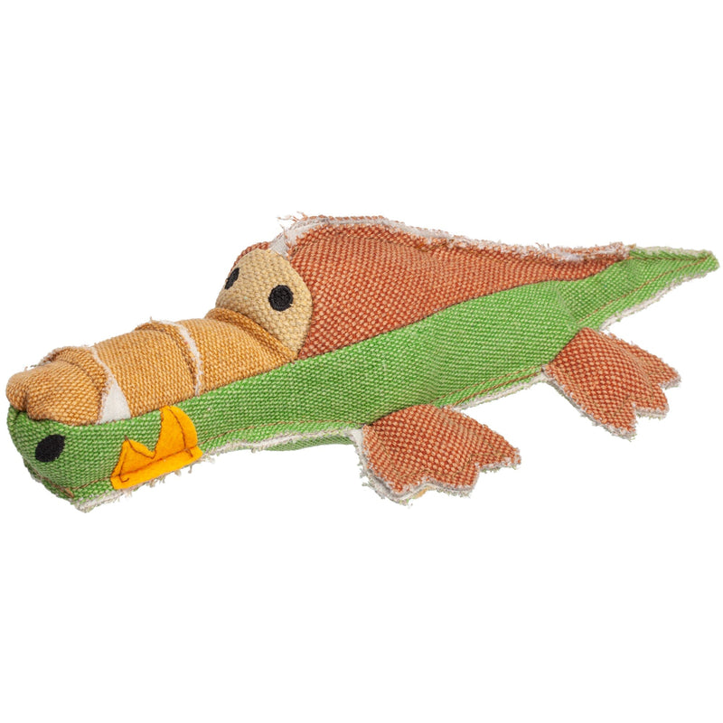 Dogline 12-Inch Nature Alligator Animal Squeaky Dog Toy