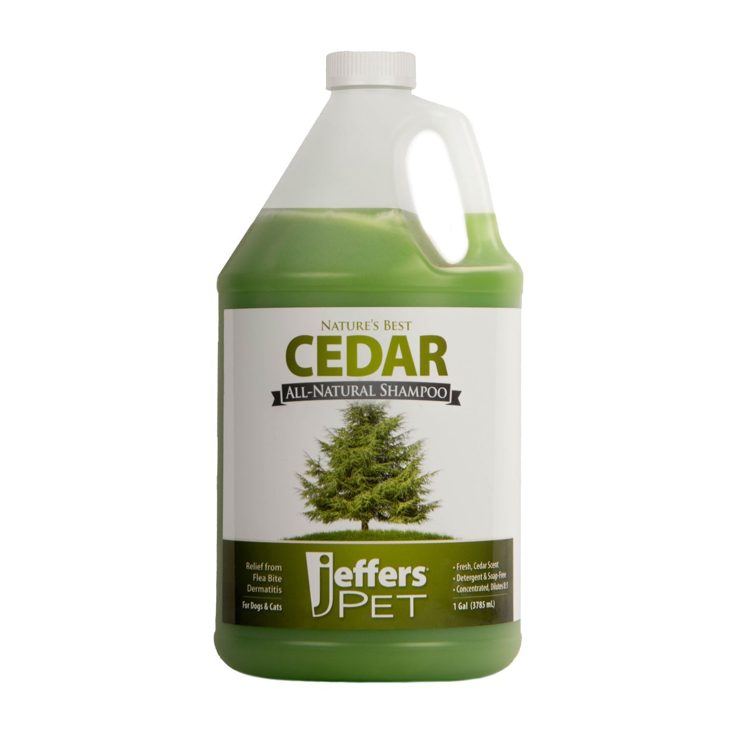 Jeffers Pet Natures Best Cedar All-Natural Flea Bite Relief Shampoo for Dogs and Cats