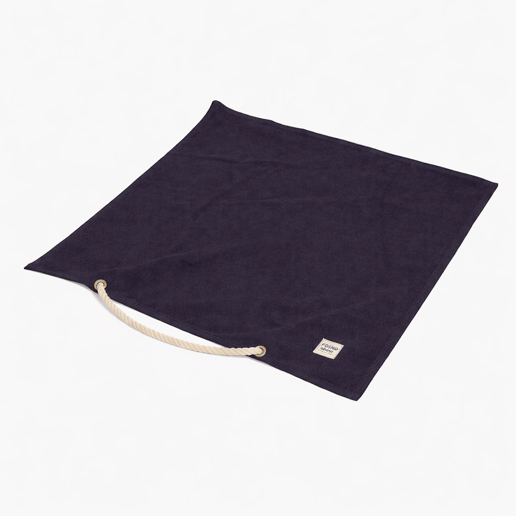 Navy Waxed Cotton Canvas Dog Bed Cover
