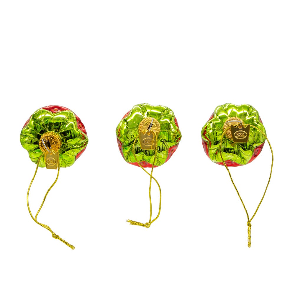 Kurt Adler 2.36-Inch Noble Gems Glass Chocolate Strawberry Ornaments, 6-Piece Box