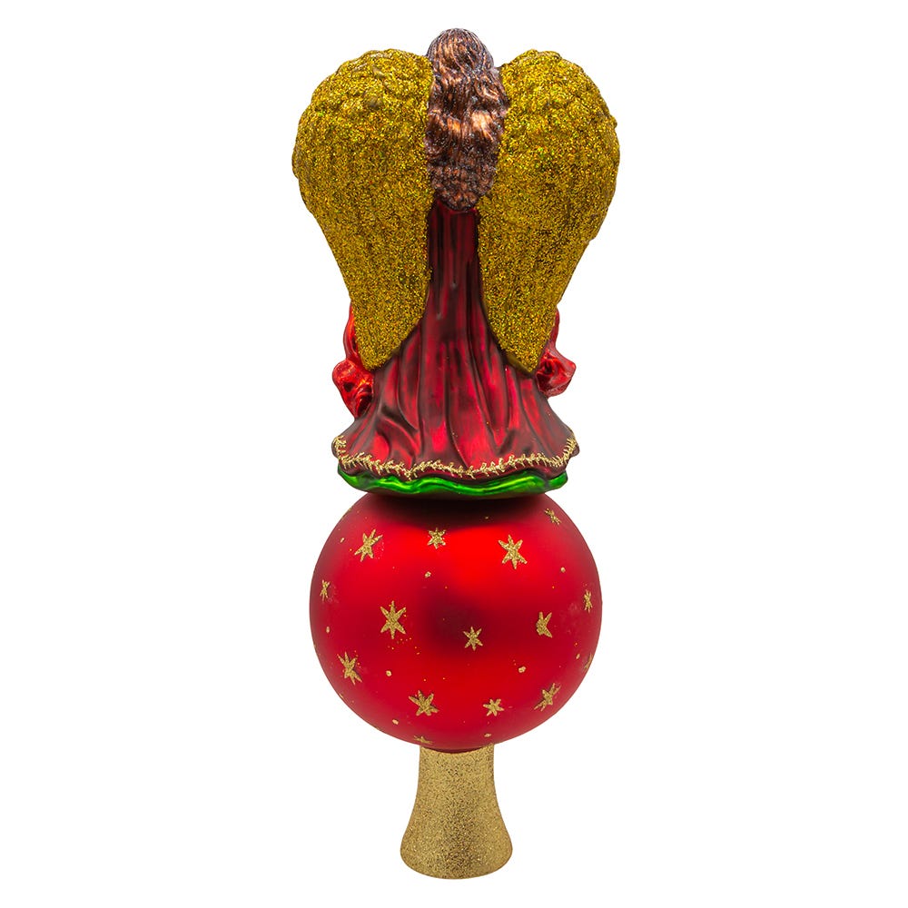 Kurt Adler 15.75-Inch Finial Angel Treetop With Reflector