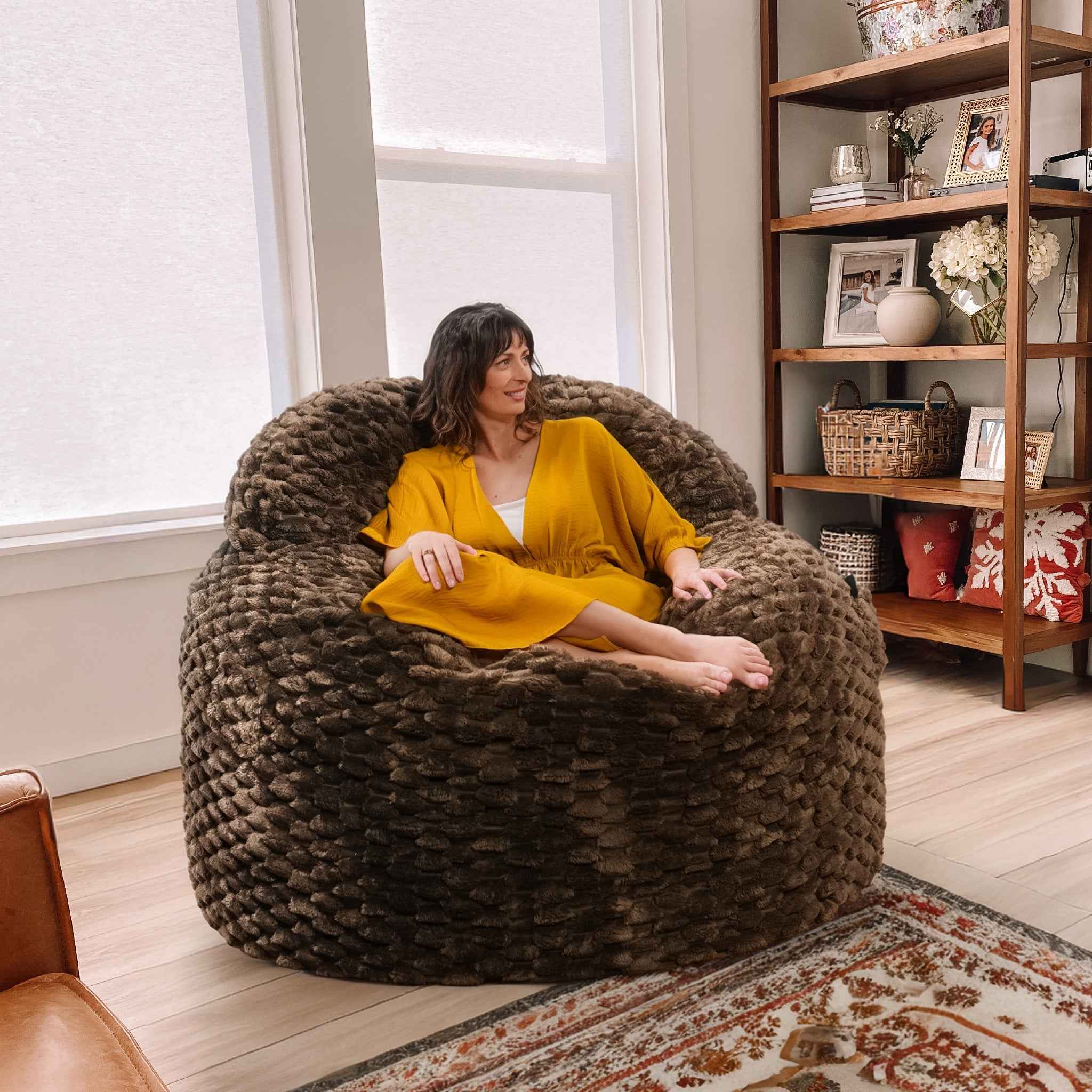 CordaRoy's Full Cloud Fabric Nest Convertible Bean Bag Chair