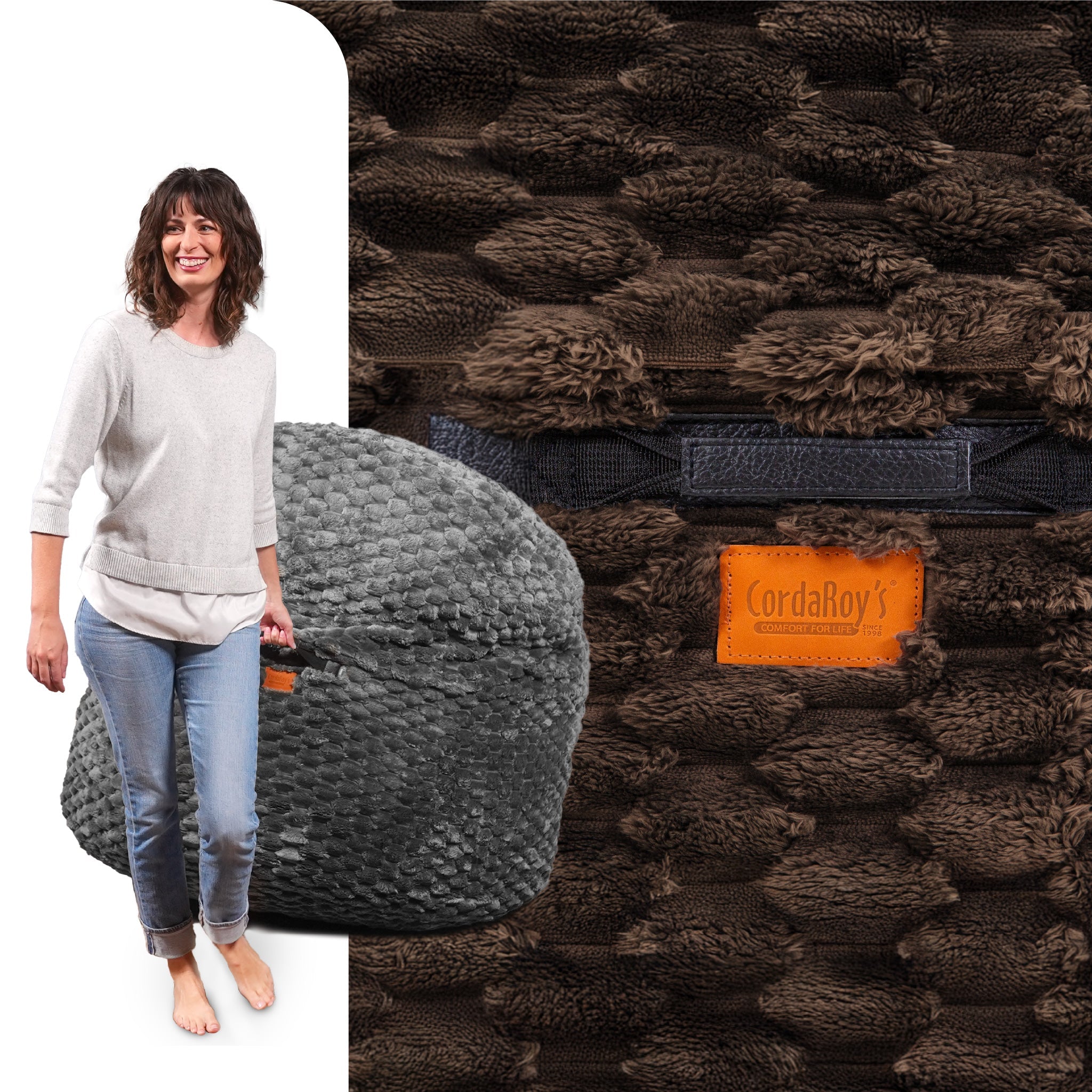 CordaRoy's Full Cloud Fabric Nest Convertible Bean Bag Chair