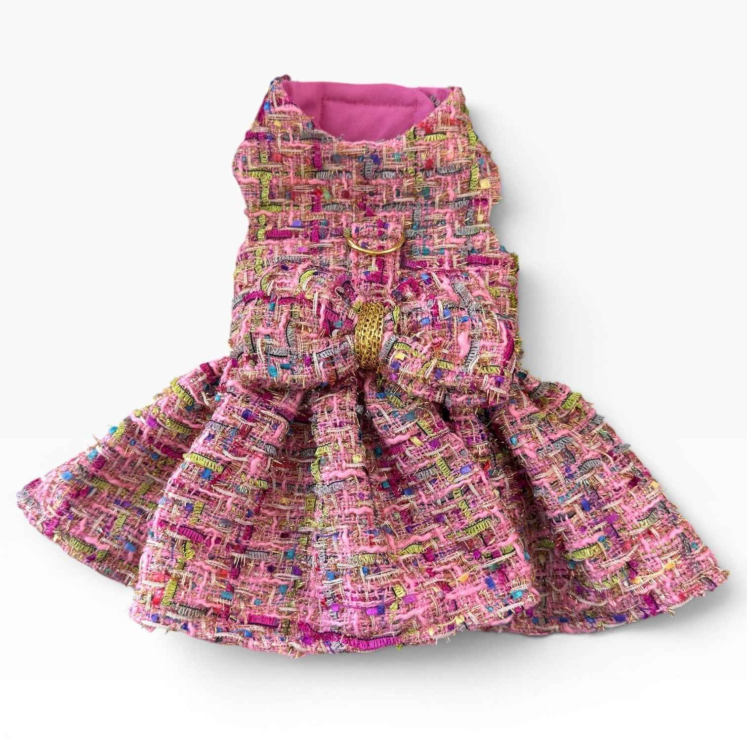 Heads or Tails Pup The Paris Multi Tweed Couture Dog Dress