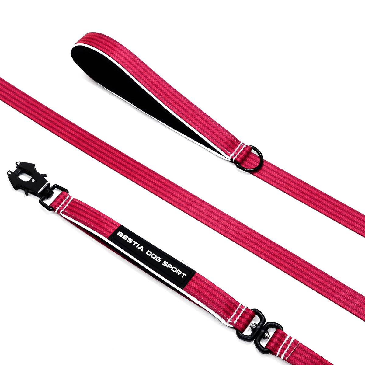 Bestia Dog Sport BESTIA DOG SPORT GripPro Leash Pink Print Nylon Pink pet supplies