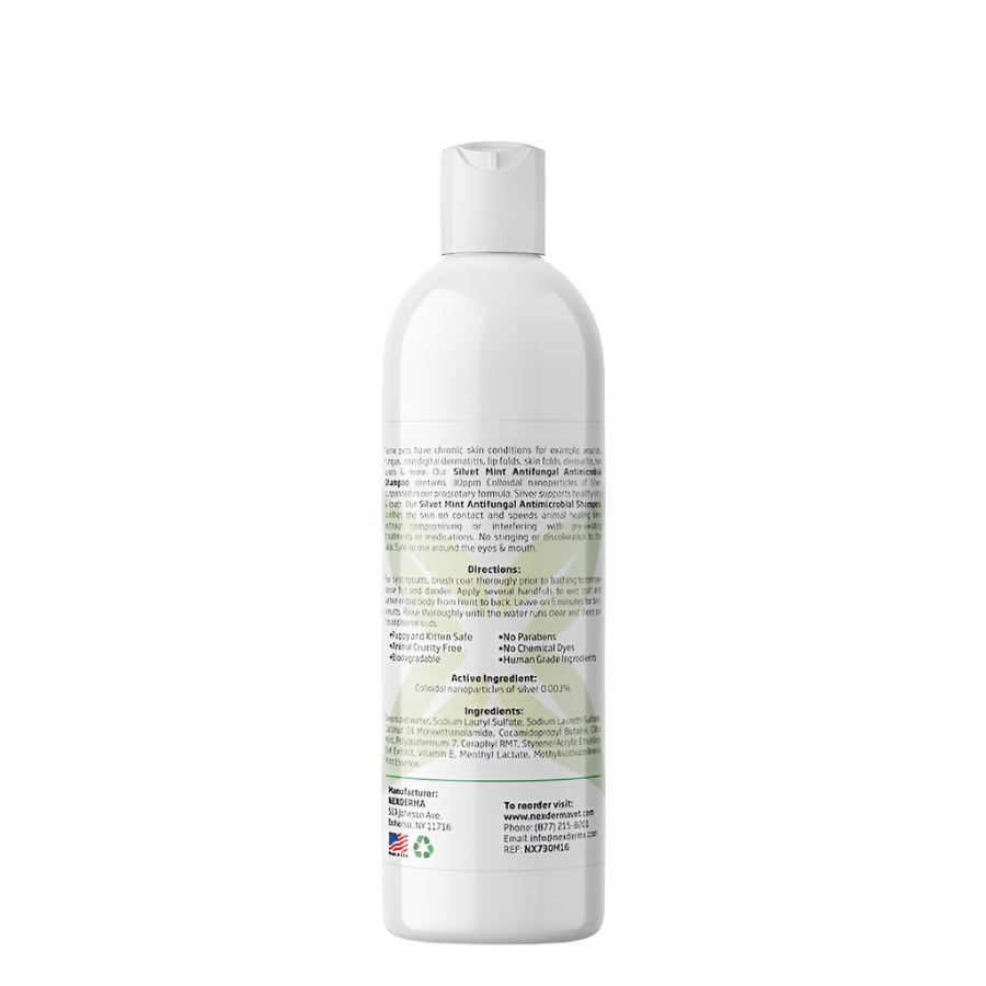 Silvet Mint Antifungal Antimicrobial Shampoo 16oz by Nexderma