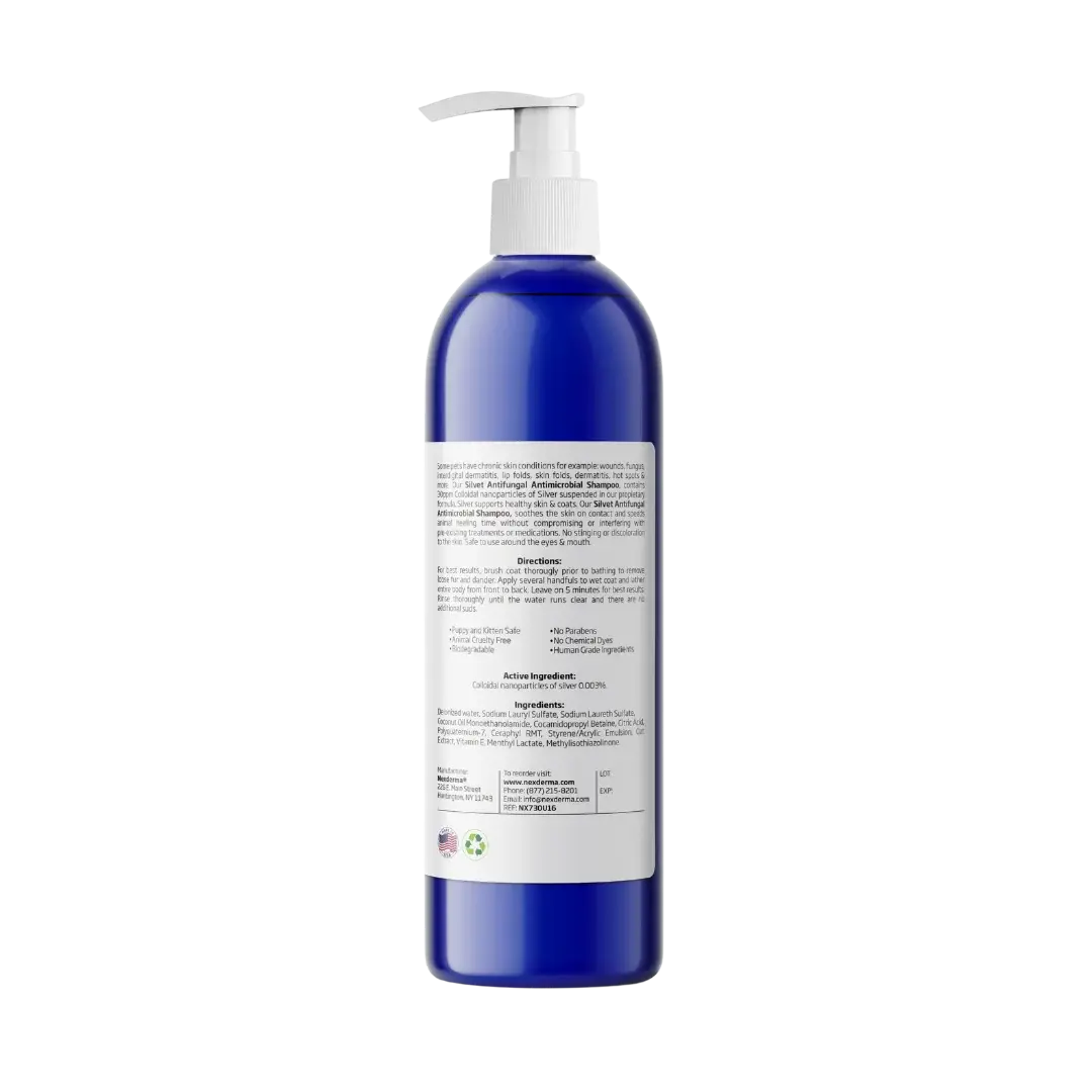 Silvet Unscented Antifungal Antimicrobial Shampoo 16oz by Nexderma