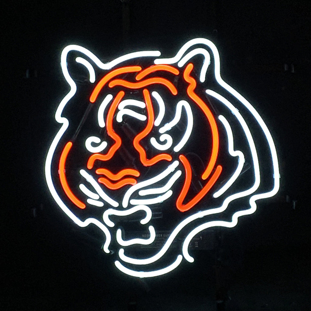 Cincinnati Bengals Logo Real Glass Neon Sign