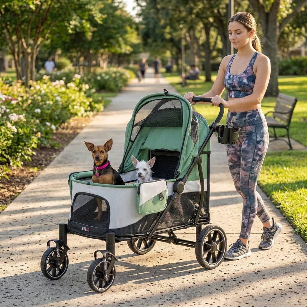 Dogline Powerhouse Pet Cruiser Stroller with Access Ramp