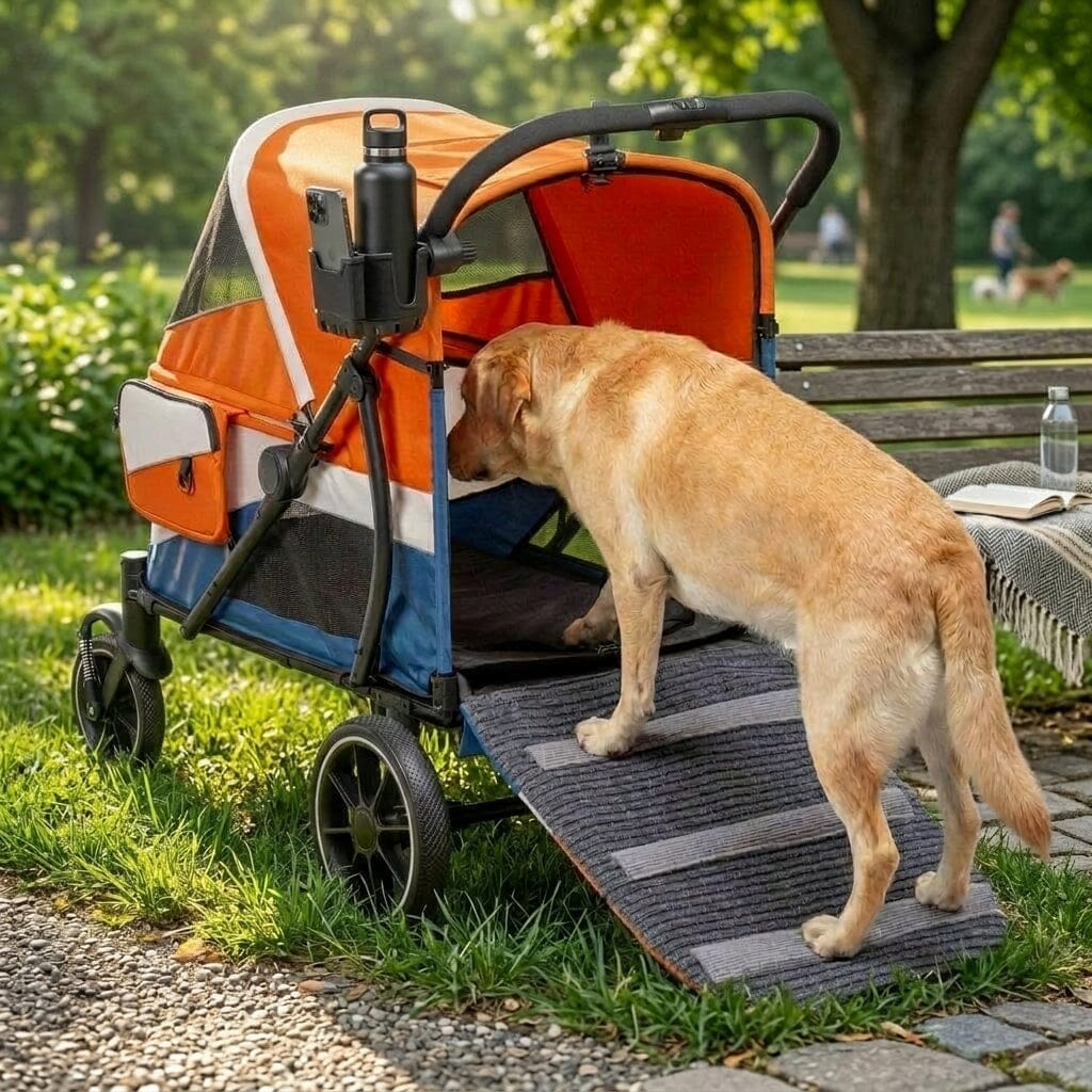 Dogline Powerhouse Pet Cruiser Stroller with Access Ramp