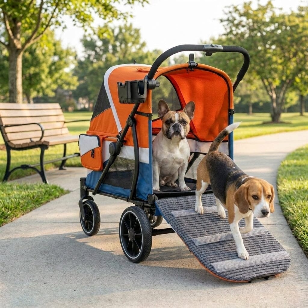 Dogline Powerhouse Pet Cruiser Stroller with Access Ramp