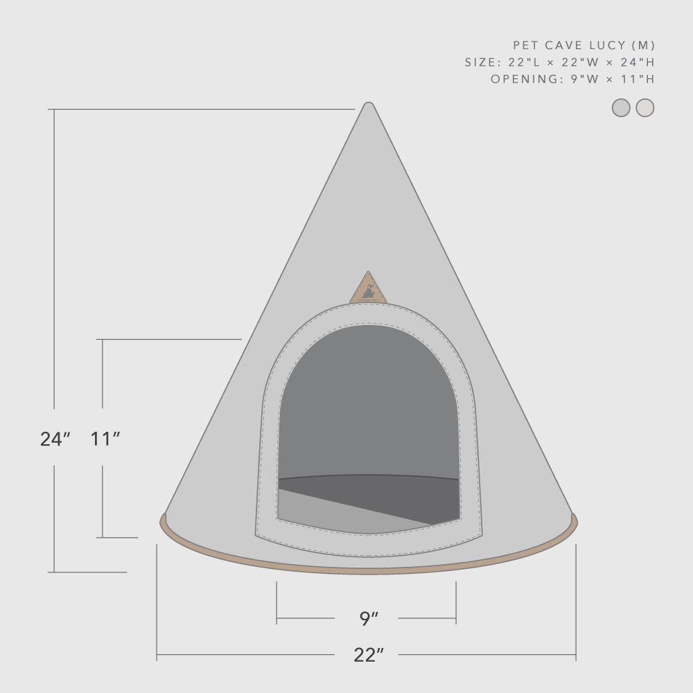Nooee Pet Cave Lucy (M) - Gray