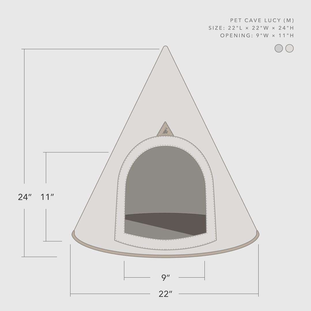 Nooee Pet Cave Lucy (M) - Cream