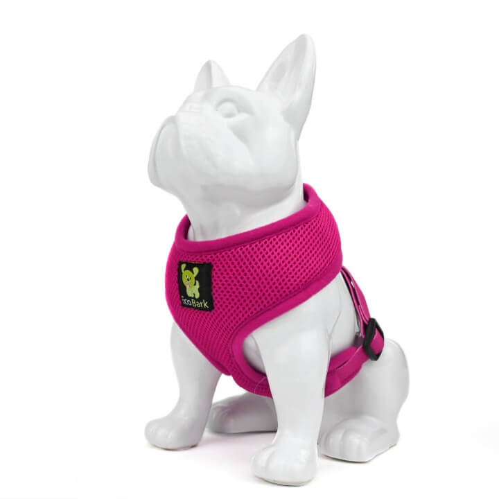 EcoBark Pink Dog Harness - Over-the-Head Soft Mesh Dog Vest Halter for Small to Medium Dogs and Puppies