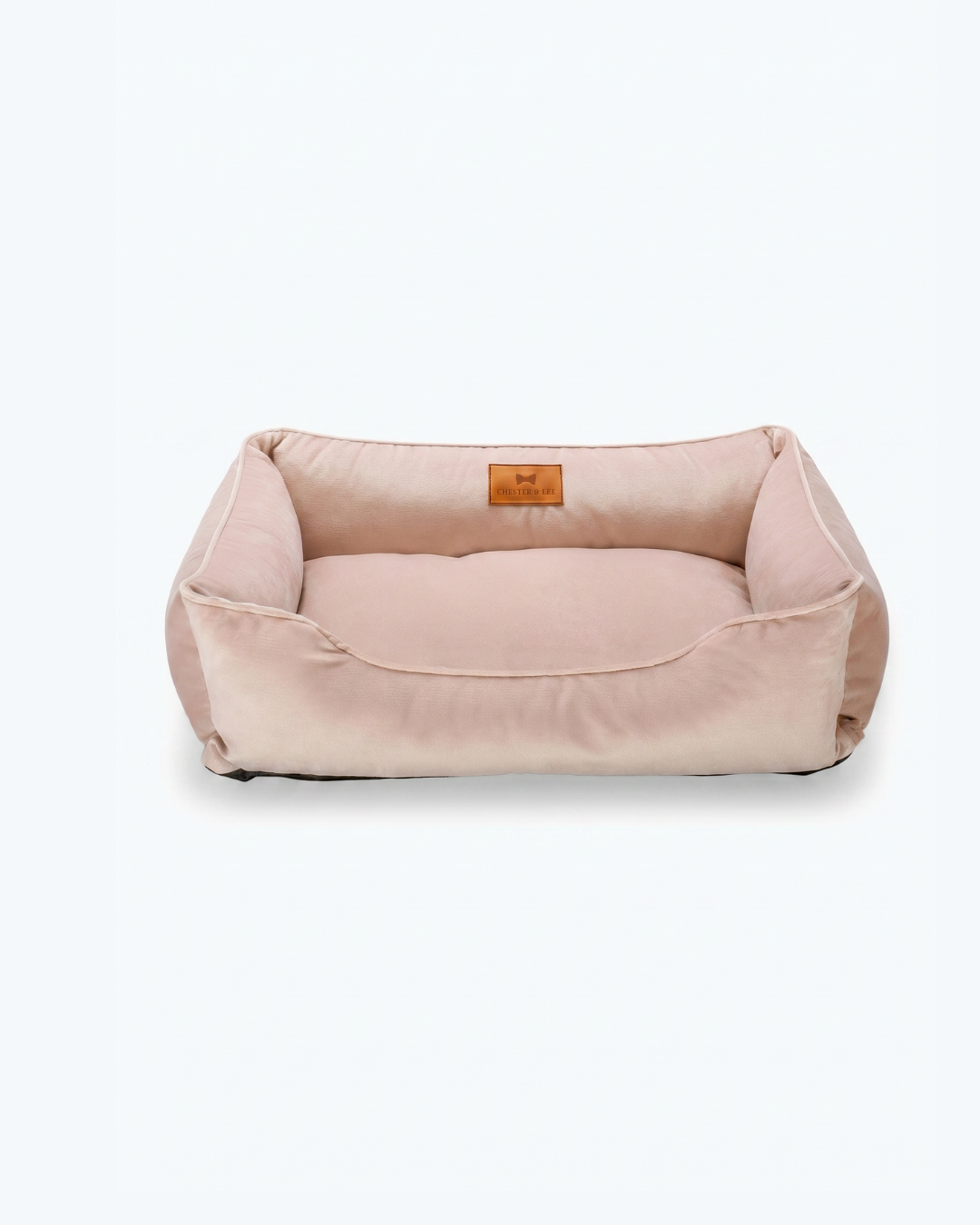 Chester & Lee Nude Pink Velvet Sleeper Dog Bed