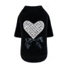 Hello Doggie Oh My Heart Satin Black Dog Sweater