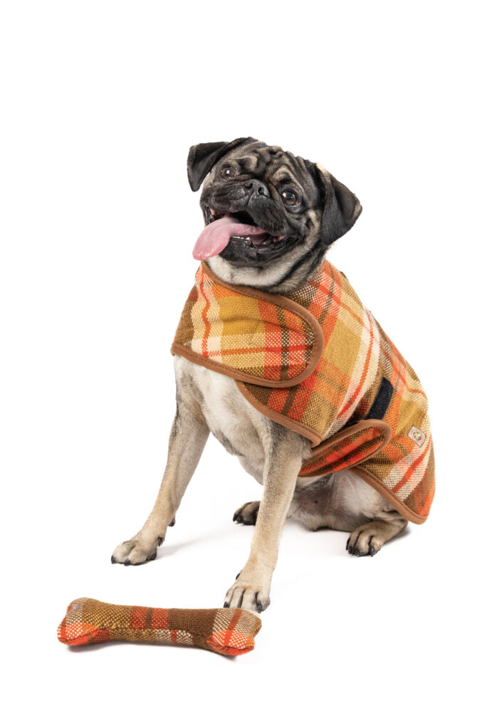 Rust Plaid Blanket Coat