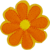 Orange Daisy 8 Petal Flower - Patch