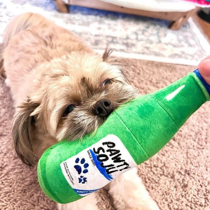 Pawty Soju Bottle Plush Dog Toy
