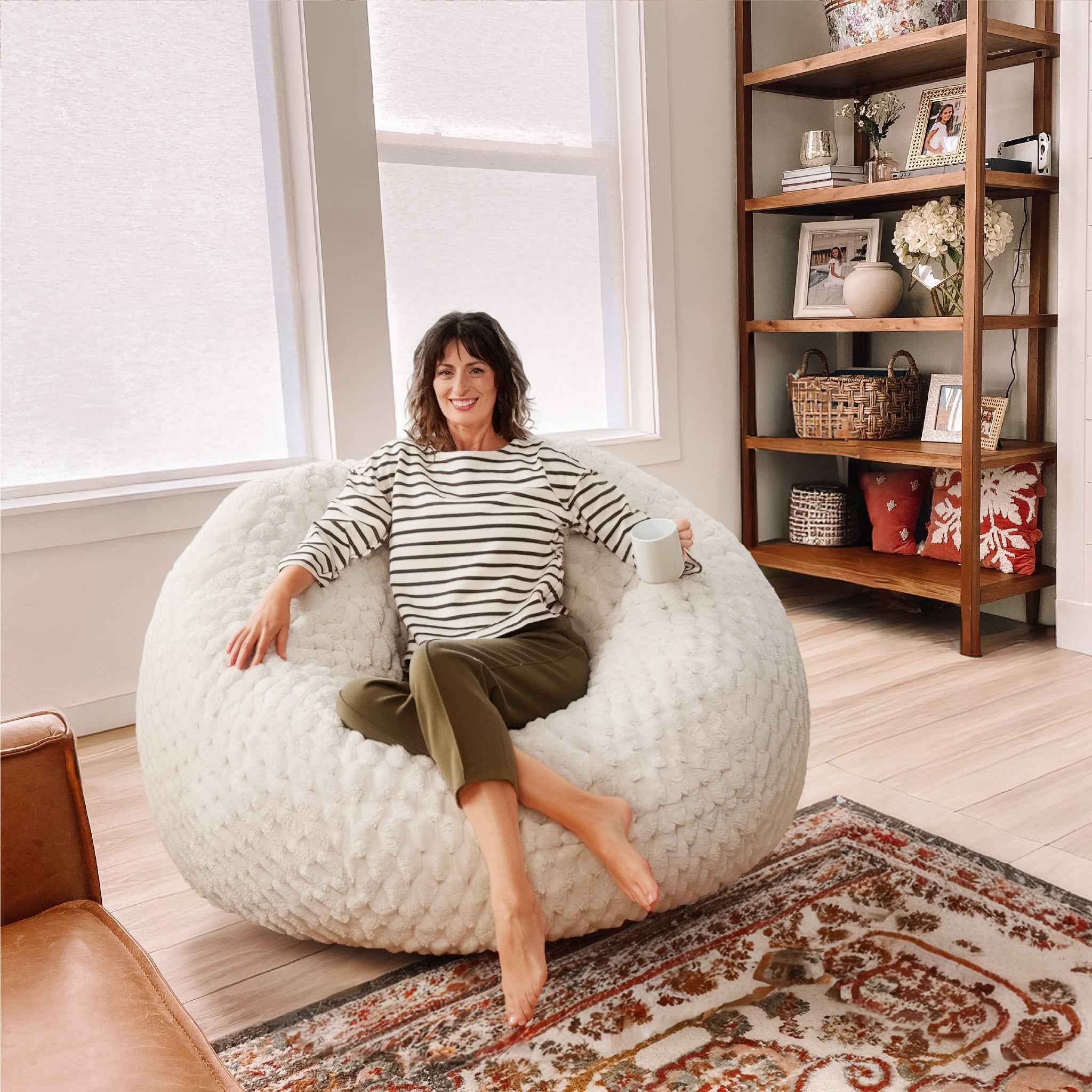 CordaRoy's Full Cloud Fabric Convertible Bean Bag Chair