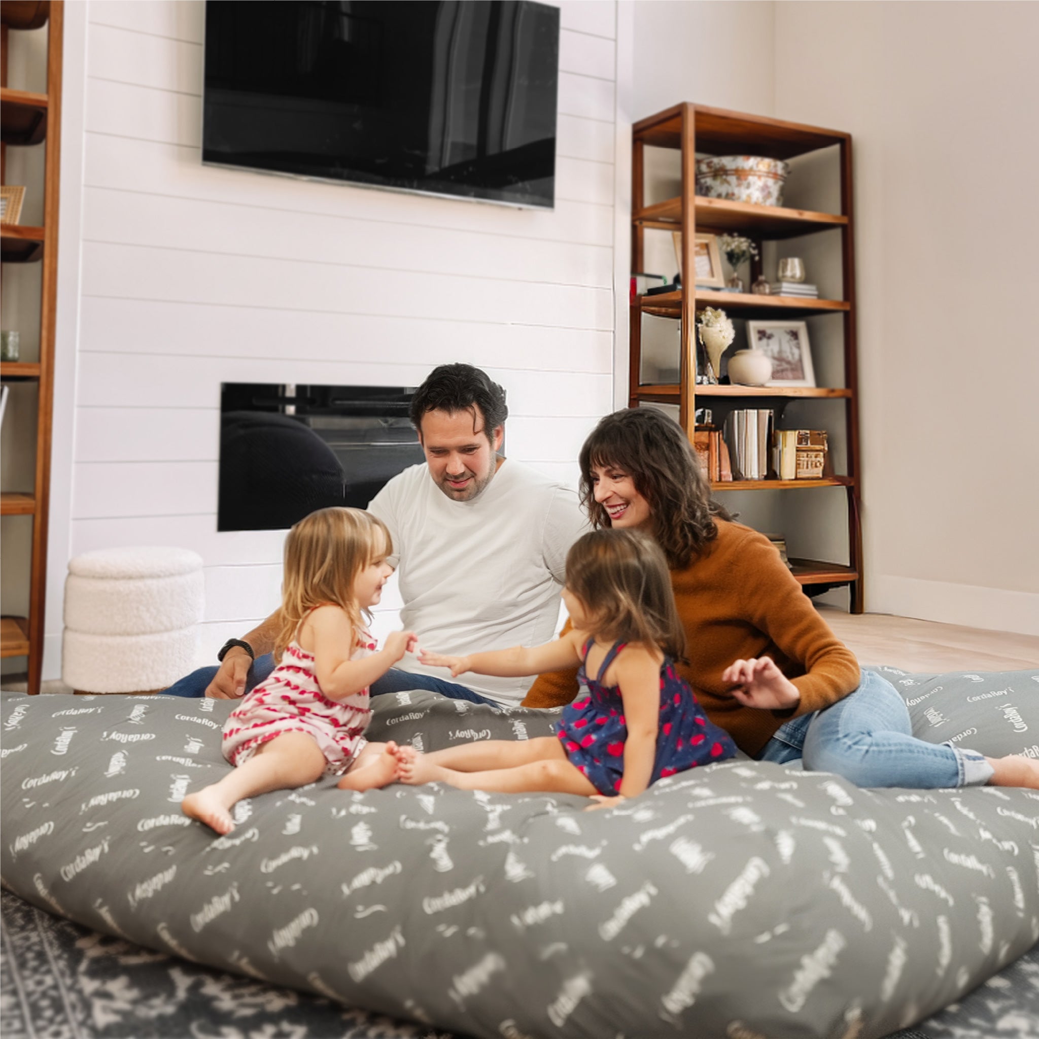 CordaRoy's Full Cloud Fabric Convertible Bean Bag Chair